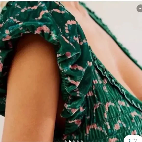 NWT Free People Mckenna Velvet Midi Dress In Emerald Combo Pink Green Pleated - sanvalentin.cl NWT Free People Mckenna Velvet Midi Dress In Emerald Combo Pink Green Pleated - sanvalentin.cl